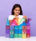 Connetix Glitter Castle Pack magnetic tiles 48 pieces - British product