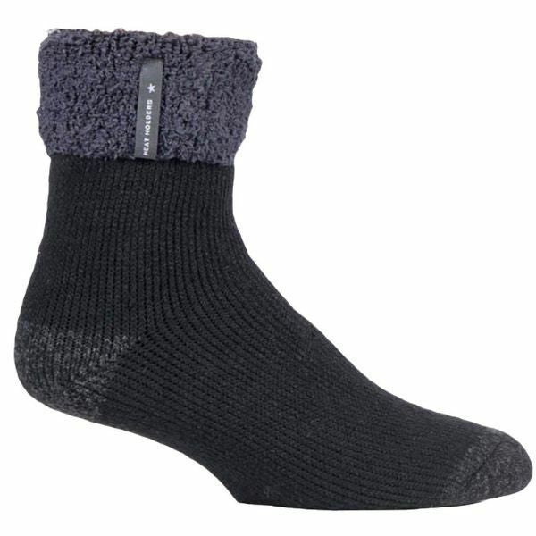 Heat Holders Mens Fleece Lined Thermal Bed Socks 6-11 UK GOODS Superdrug Black (Olwen)  