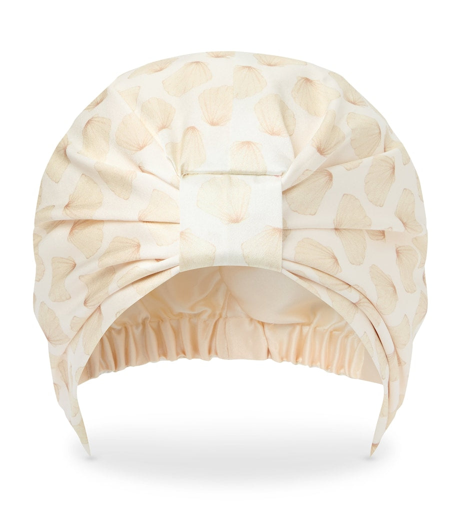 Gingerlily mulberry silk hair wrap with seashell print - British product