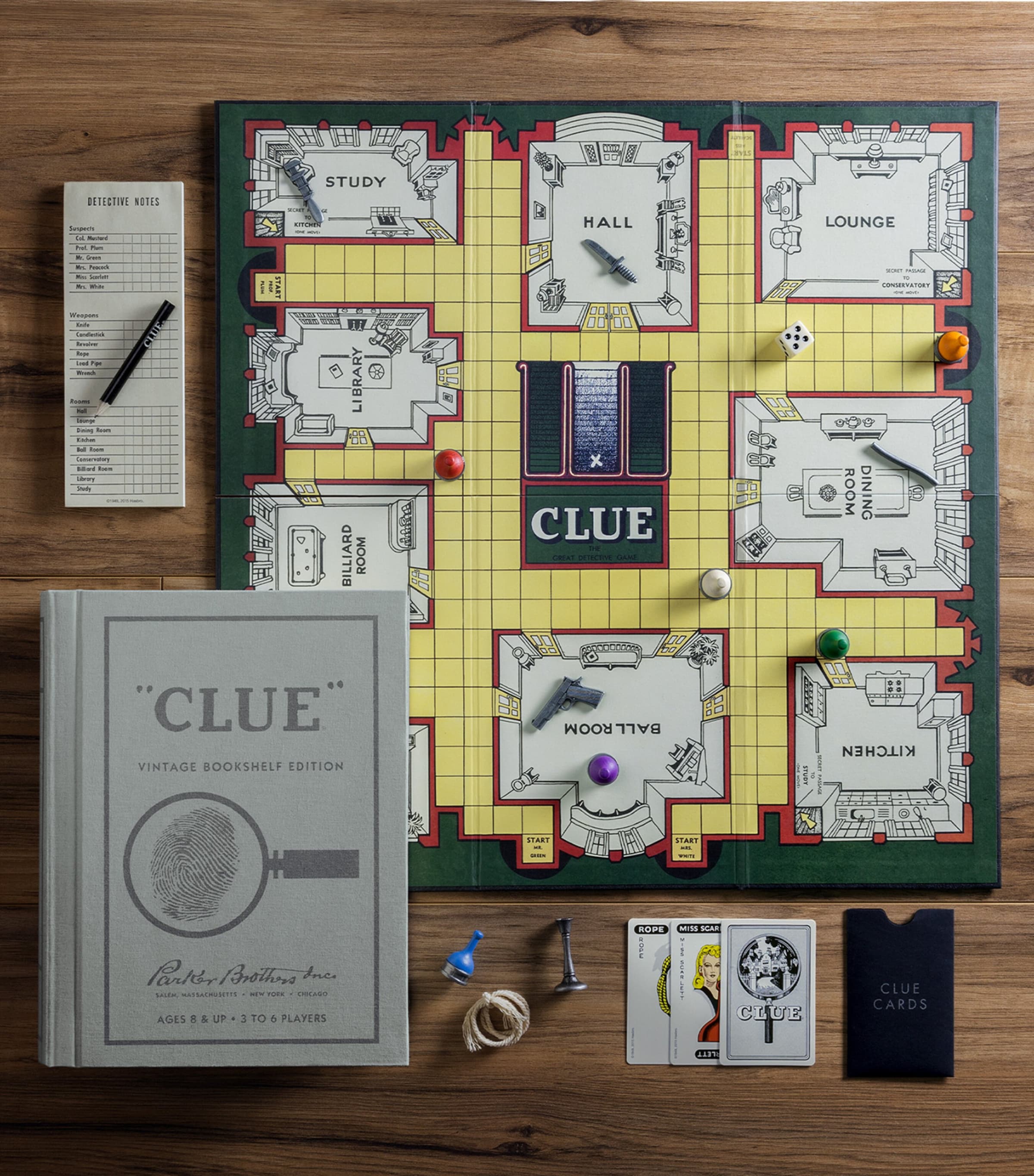 Cluedo Vintage Bookshelf board game (British brand)