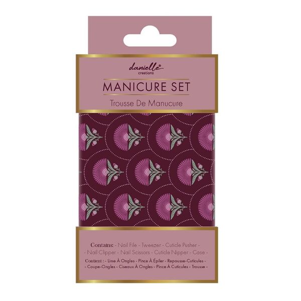 Danielle Creations floral manicure set 7-piece, UK version
