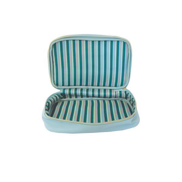 Danielle Creations double zip blue vanity case (British brand)