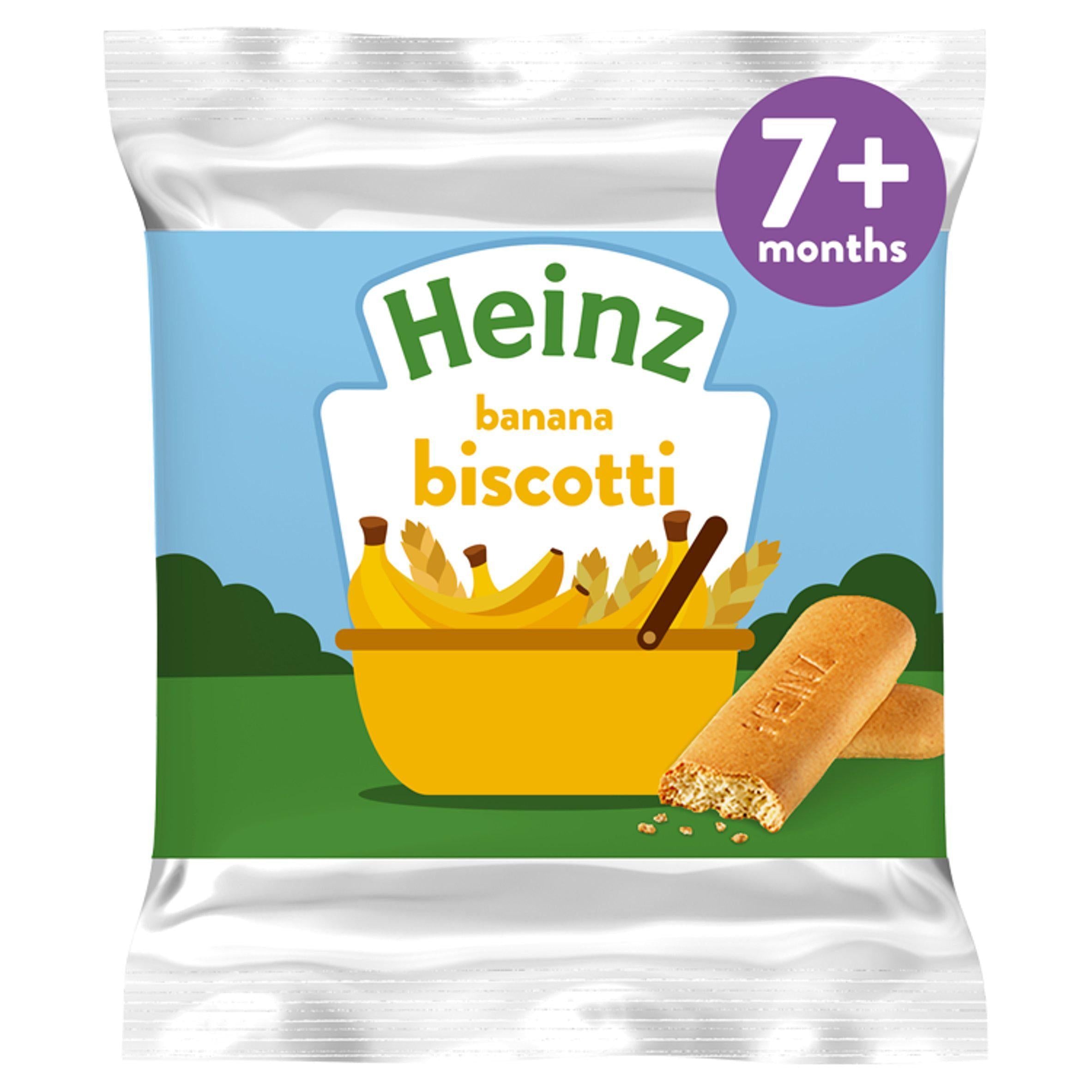 Heinz Banana Biscotti Baby Food Snacks 7+ Months 60g snacks & rusks Sainsburys   