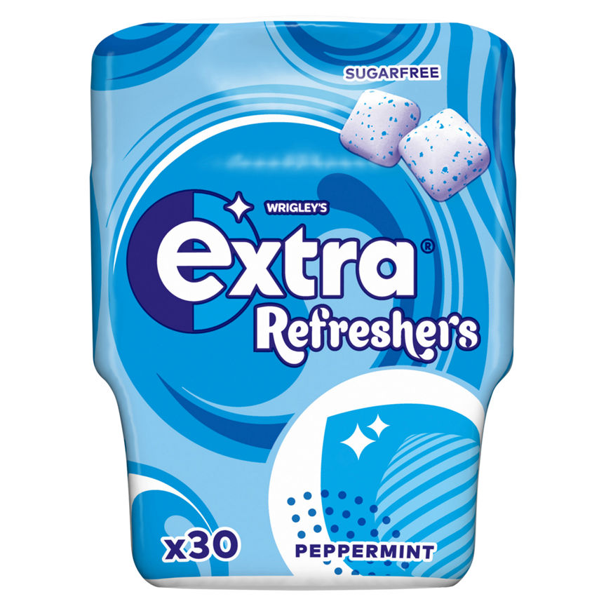 Wrigley's Extra Refreshers Peppermint Sugar Free Chewing Gum Bottle Snacks & Confectionery ASDA   