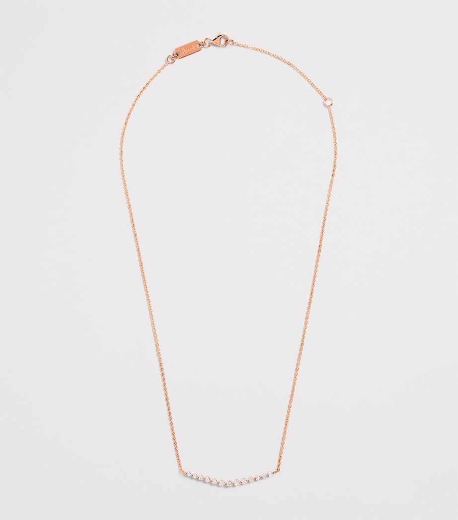 Harrods rose gold graduating diamond pendant necklace 0.50ct, UK version