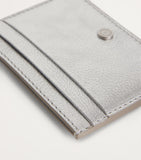 Harrods metallic leather card holder with logo engraving, UK version