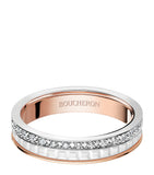 Boucheron White Edition wedding band with diamonds and ceramic - British product