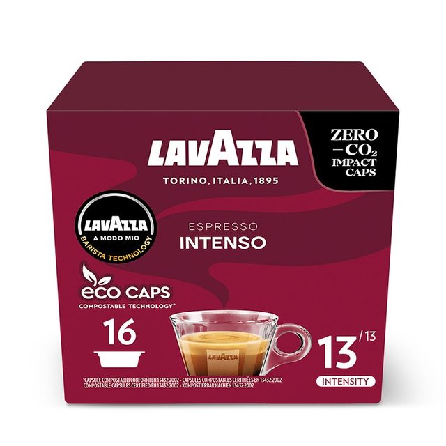 Lavazza A Modo Mio Compostable Intenso Coffee Capsules   16 per pack