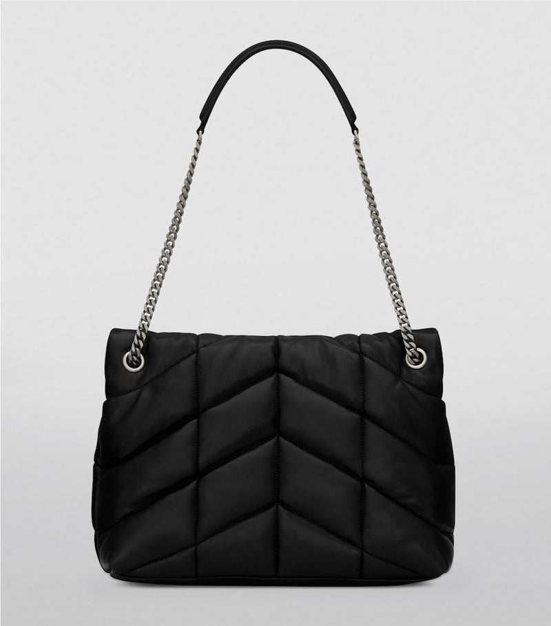 Saint Laurent Loulou Puffer Matelassé shoulder bag in leather, UK version