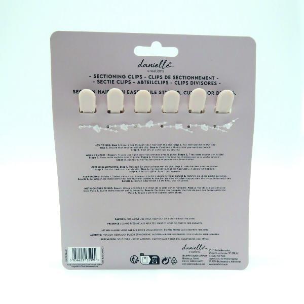 Danielle Creations hair sectioning clips 6 pack 11.5cm - British product