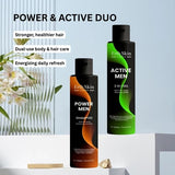 Erth Skin London Power Men Shampoo and Active 2in1 Gel 2x300ml, imported from the UK