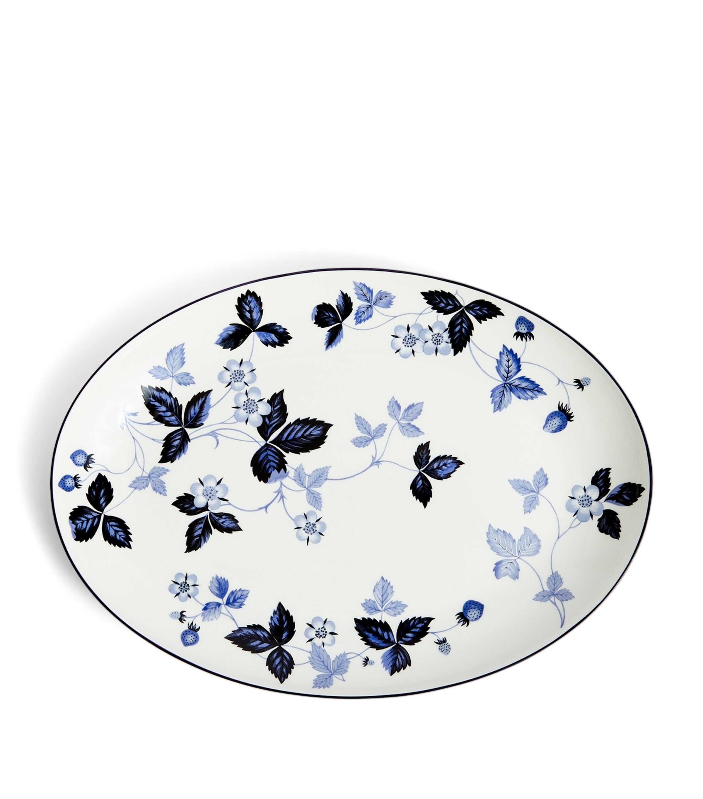 Wedgwood Wild Strawberry Inky Blue oval plate 30cm (British brand)