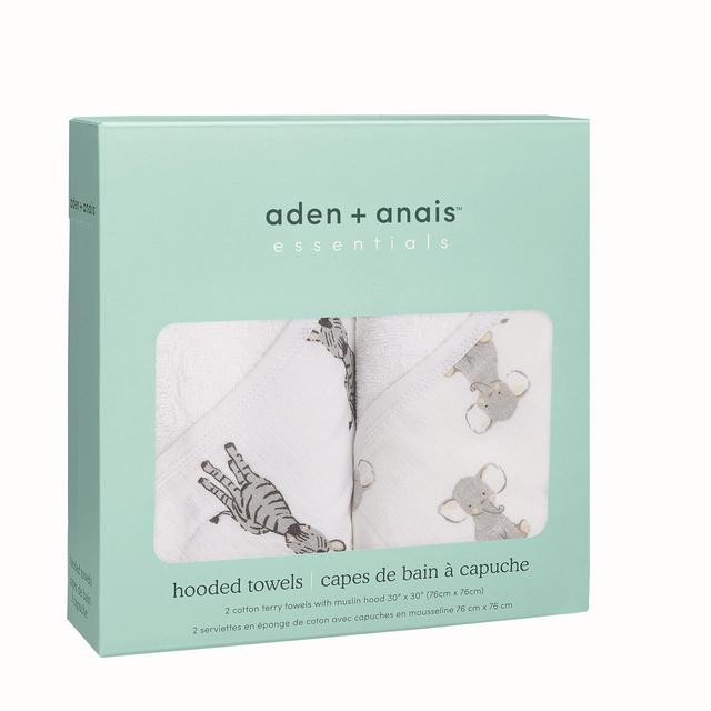 Aden + Anais Safari Babes Hooded Towel    2 per pack GOODS M&S   