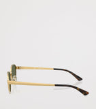 Ray-Ban RB3774D metal oval sunglasses gold-tone, imported from the UK