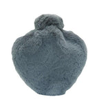 Aroma Home hot water bottle grey faux fur heart 1 litre (British brand)