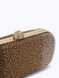 Carvela white Cecilia hard clutch bag bronze crystal - British product