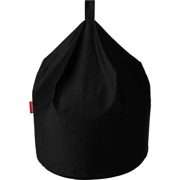 Kaikoo fabric bean bag jet black, UK version