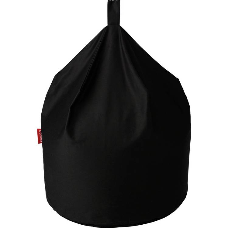 Kaikoo fabric bean bag jet black, UK version