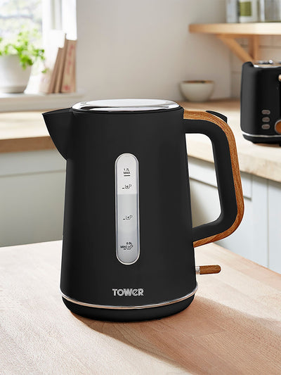 Tower Svart Scandi 3kW 17L Elektrisk Vannkoker