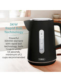 Tower Black Scandi electric kettle 1.7L (British brand)