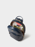 Osprey London blue leather backpack Adaline with quilted sleeve - British brand