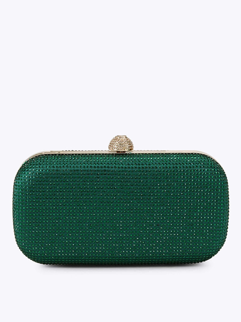 Carvela Gold Cecilia Hard Clutch Bag