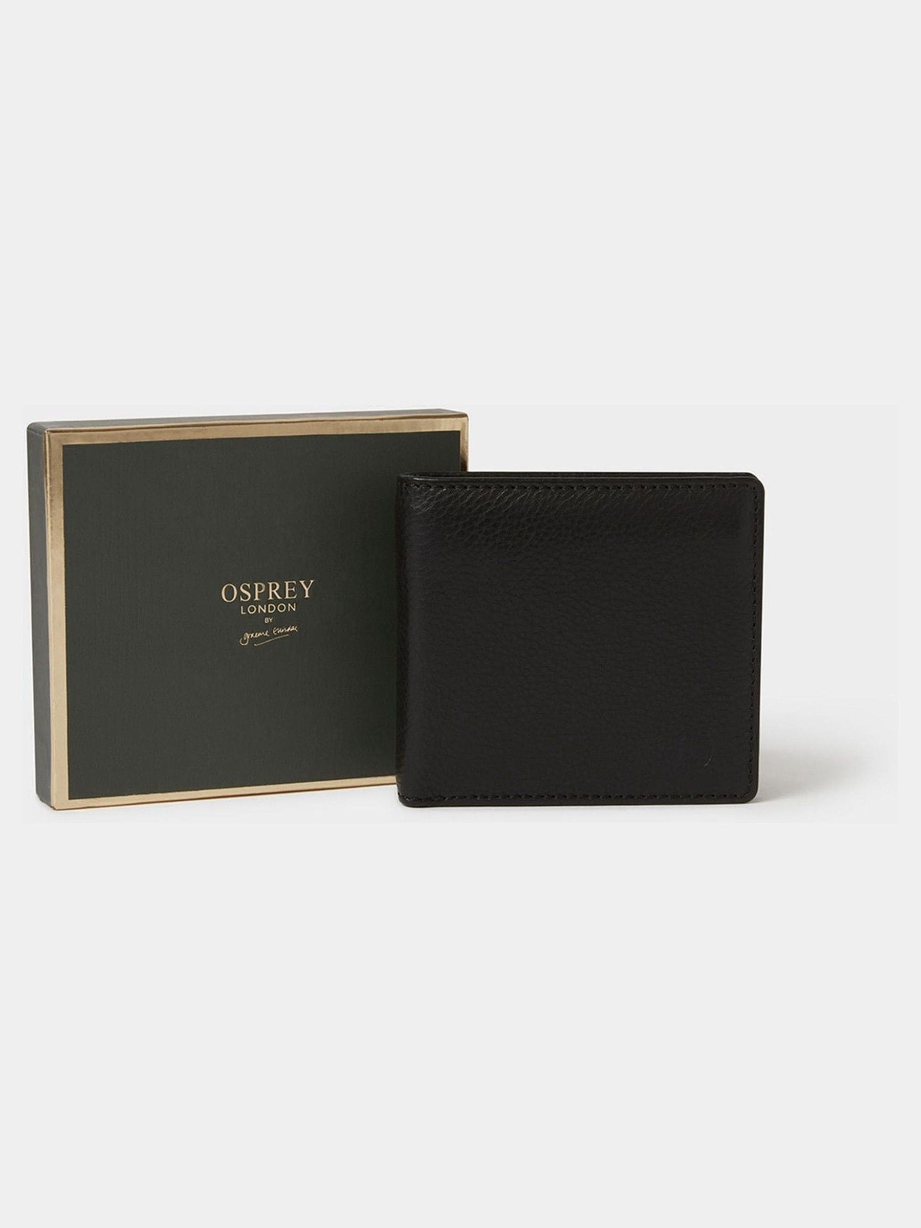 Osprey London brown leather billfold wallet, UK version