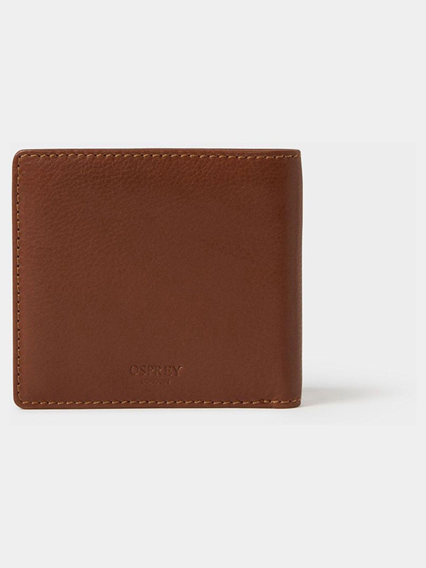 Osprey London brown leather billfold wallet, UK version