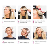 Brushworks heatless flexi curlers pack of six satin covered - British product
