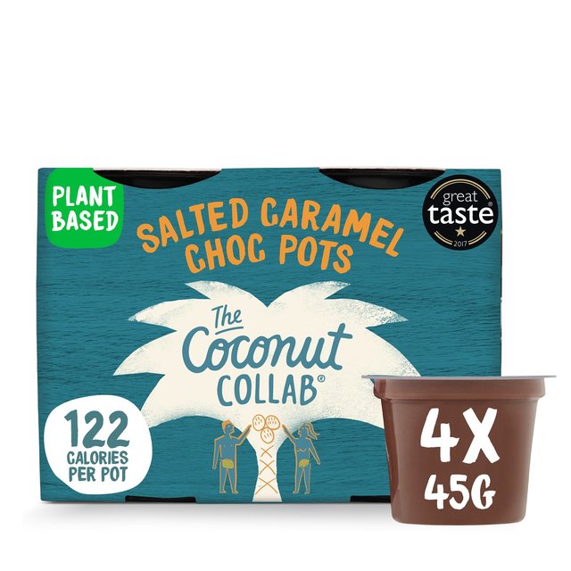 The Coconut Collaborative Dairy Free Salted Caramel Pots   4 x 45g GOODS M&S   