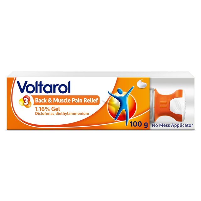 Voltarol Back & Muscle Pain Relief Gel 1.16% with No Mess Applicator   100g GOODS M&S   