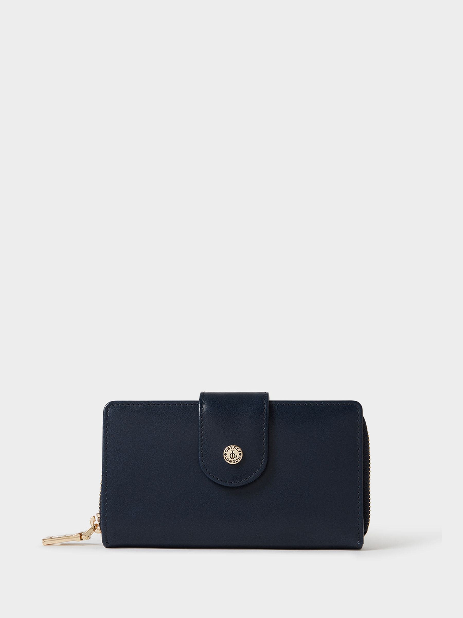 Osprey London blue Adaline medium leather purse (British brand)