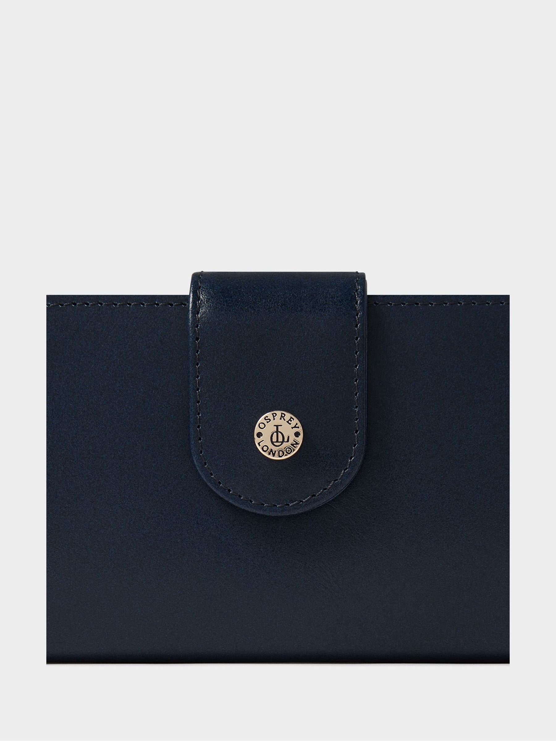 Osprey London blue Adaline medium leather purse (British brand)
