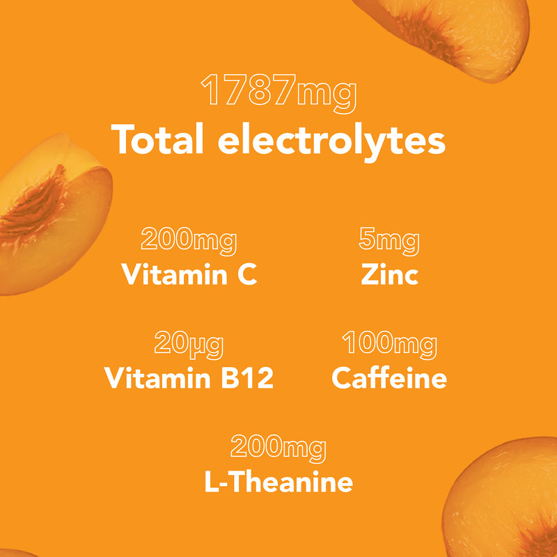Zooki Electrolytes Energy sachet Peach Flavour 7 pack (British brand)