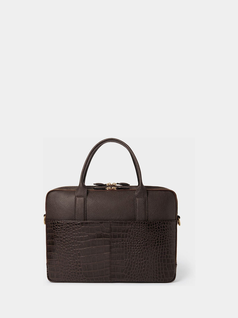 Osprey London Kellie Leather Laptop Bag Brown, UK version