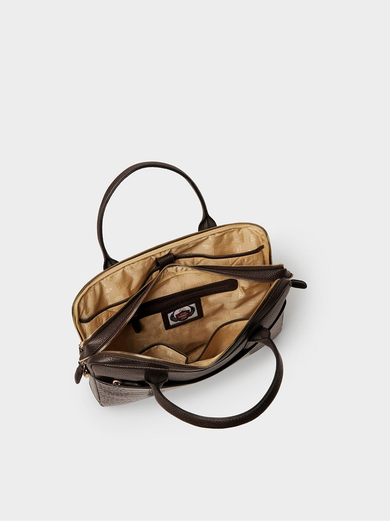 Osprey London Kellie Leather Laptop Bag Brown, UK version
