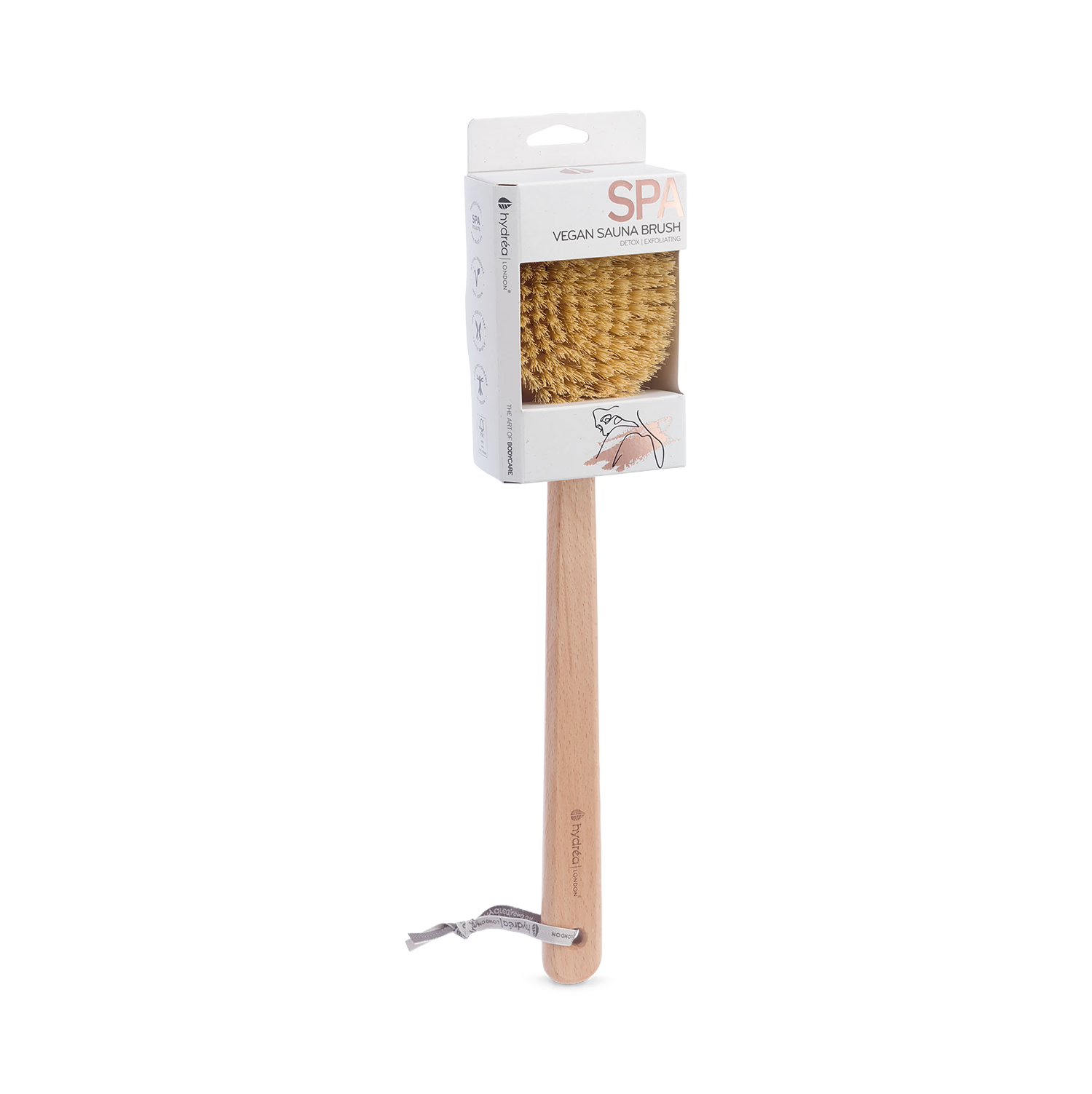Hydréa London dry skin sauna brush with cactus bristles, UK version