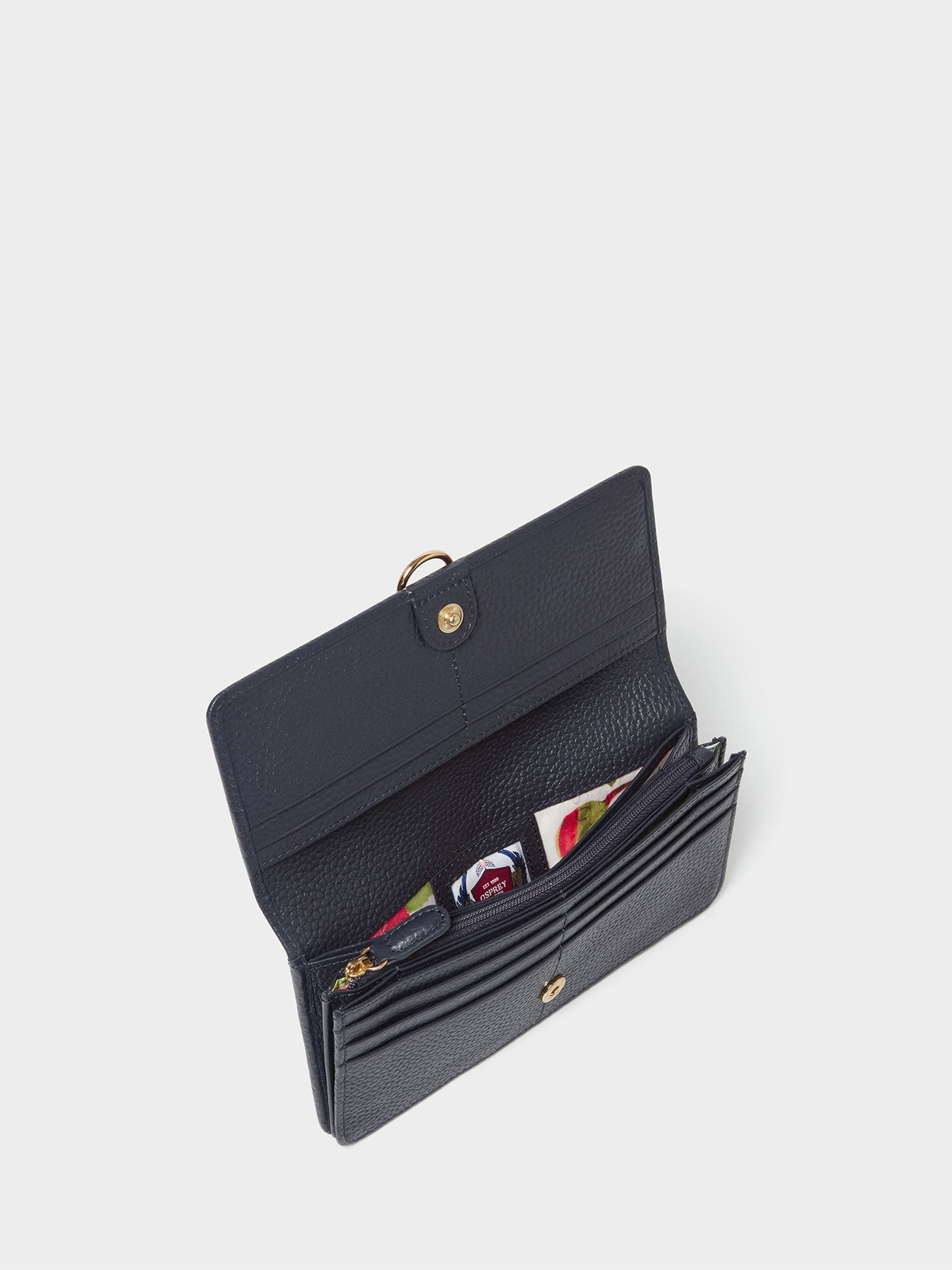 Osprey London blue leather Harper Matinee purse - British product