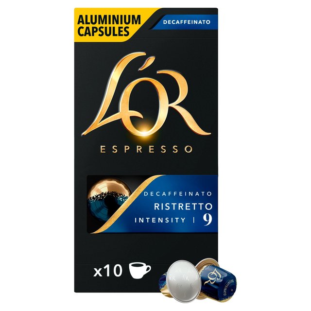 L'OR Ristretto Decaf Coffee Pods x10 Intensity 9   10 per pack