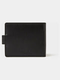 Osprey London black leather coin wallet with popper closure, imported from the UK