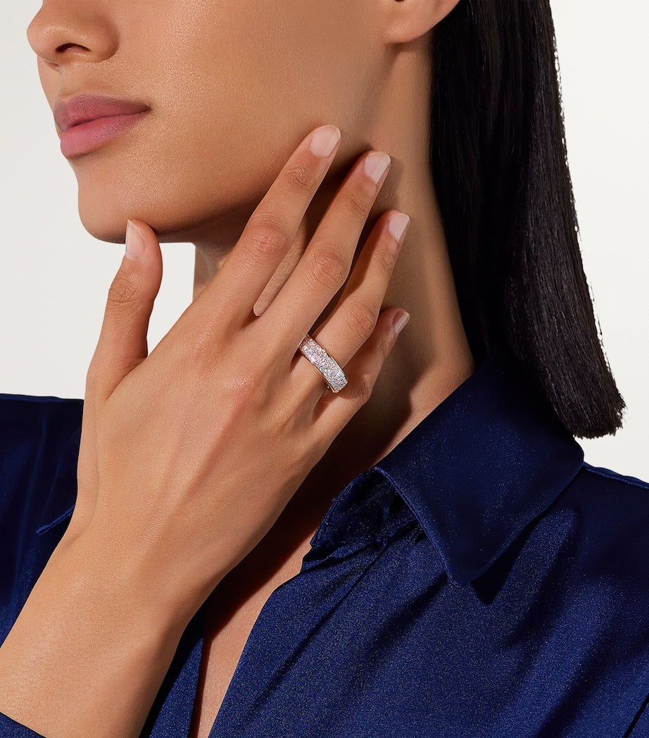 Pomellato rose gold and diamond Iconica ring, UK version