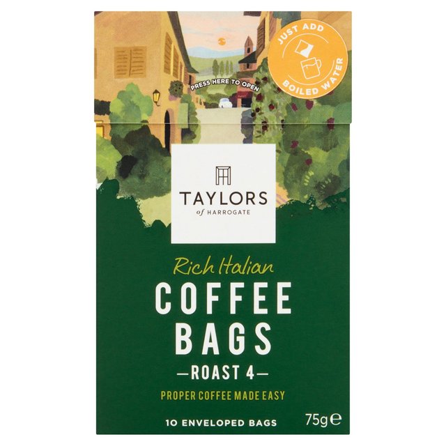 Taylors Rich Italian Coffee Bags   10 per pack GOODS M&S   