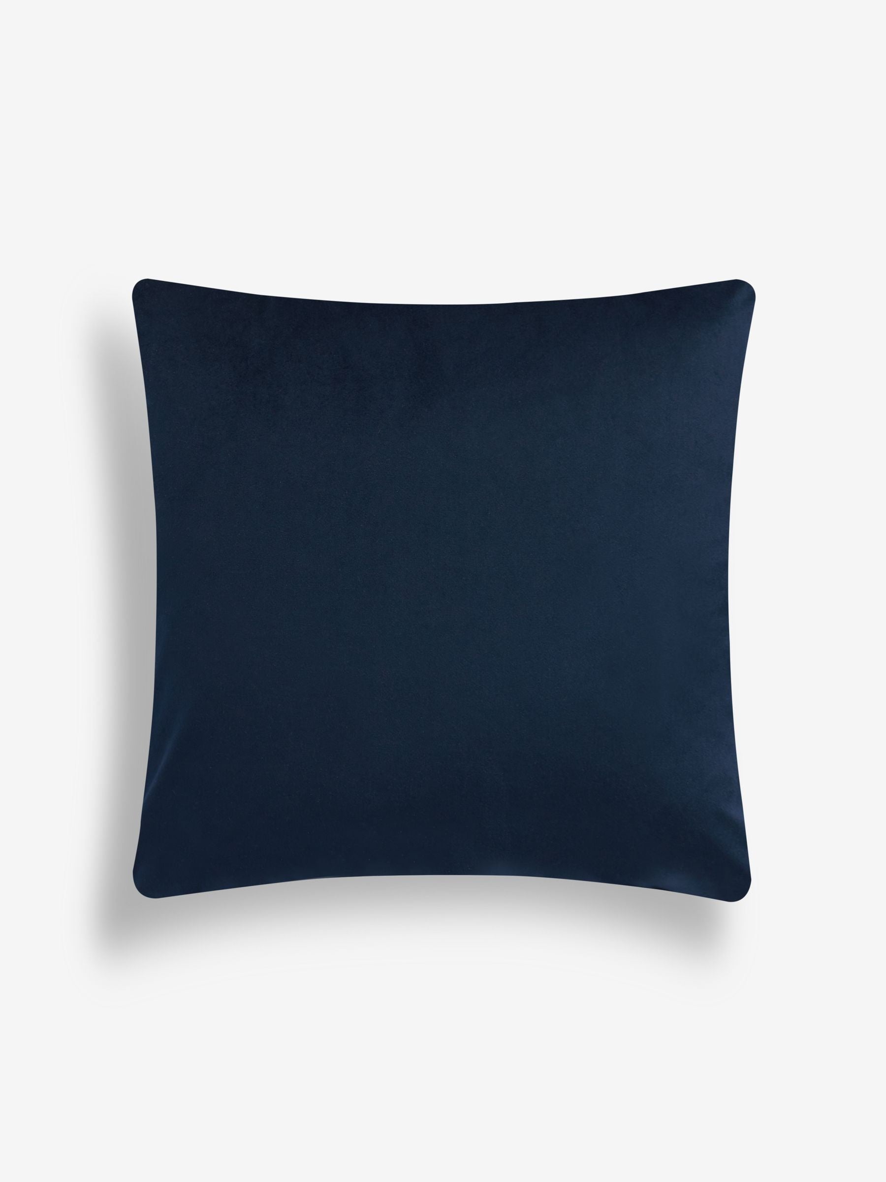 Navy blue zig zag cut velvet cushion 43 x 43cm - British product