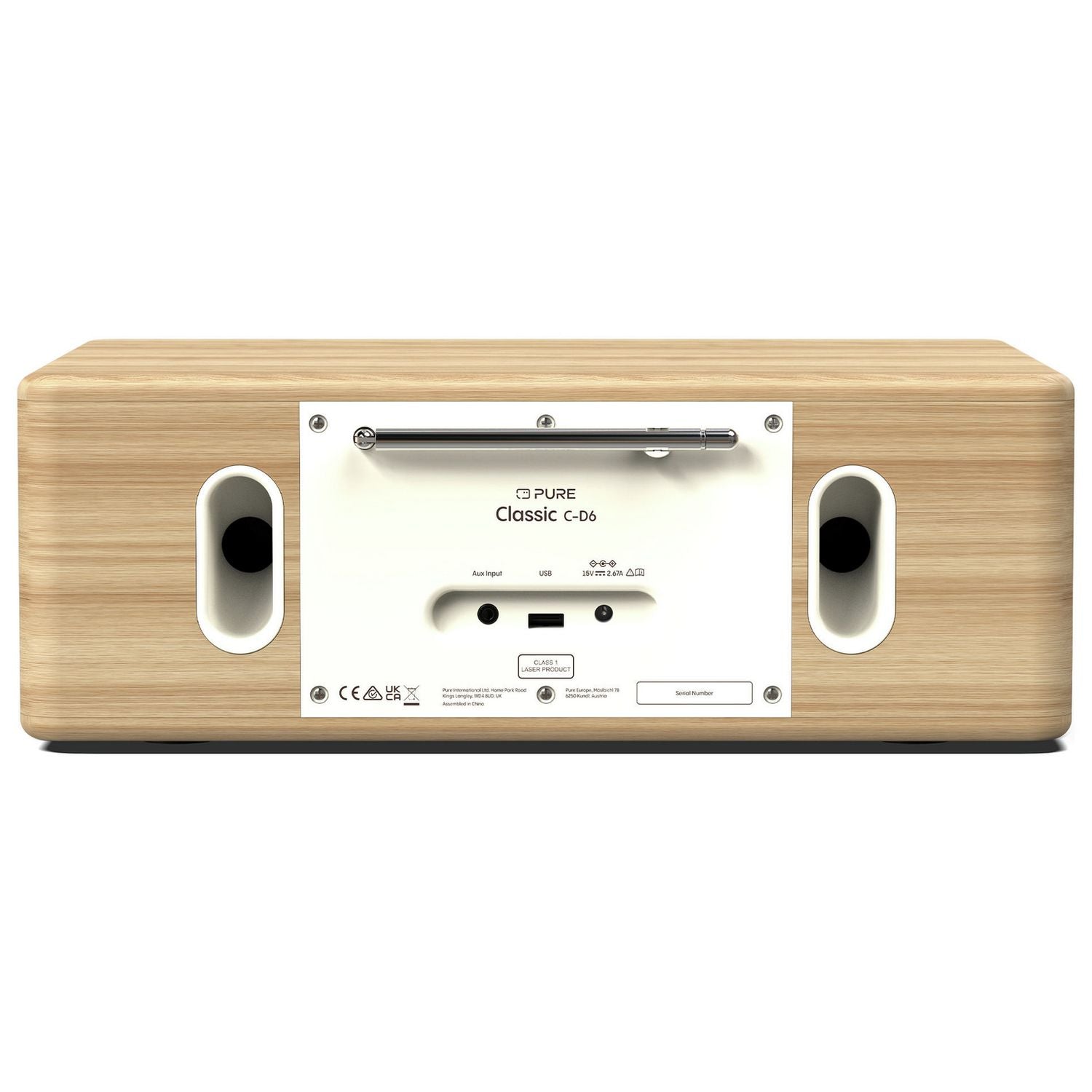 Pure Classic C-D6 DAB+/FM radio Bluetooth Oakwood - British product