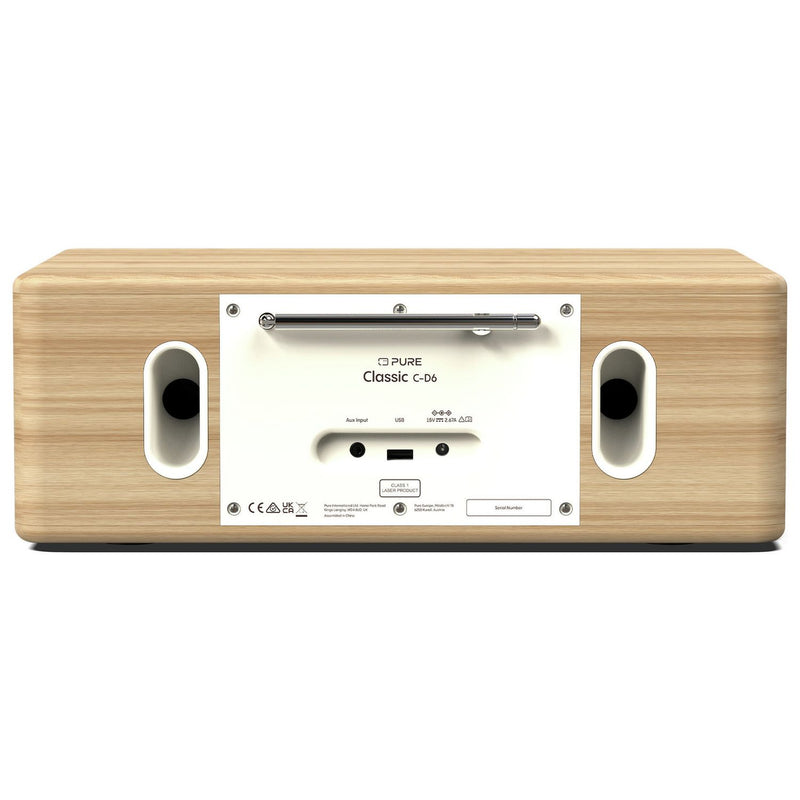 Pure Classic C-D6 DAB+/FM radio Bluetooth Oakwood - British product
