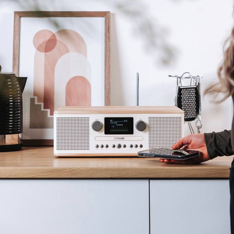 Pure Classic C-D6 DAB+/FM radio Bluetooth Oakwood - British product