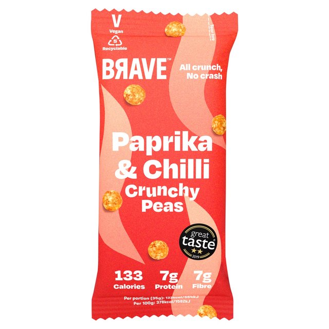 Brave Roasted Peas Paprika & Chilli   35g GOODS M&S   