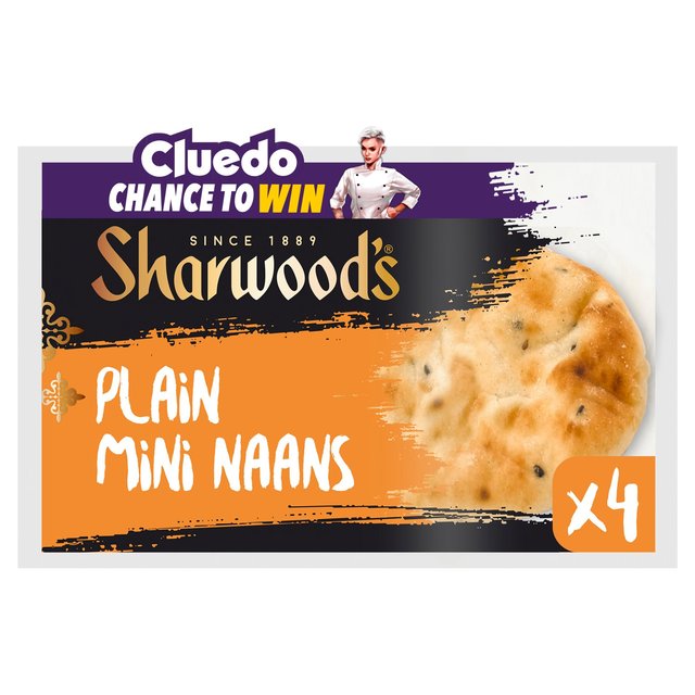 Sharwood's Naan Mini Plain   4 per pack