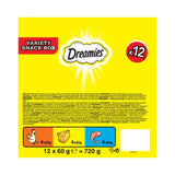 Dreamies Variety Snack Box Cat Treats with Chicken Cheese & Salmon   12 x 60g GOODS M&S   