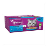 Whiskas 1+ Adult Wet Cat Food Pouches Fish Favourites in Jelly   80 x 85g GOODS M&S   